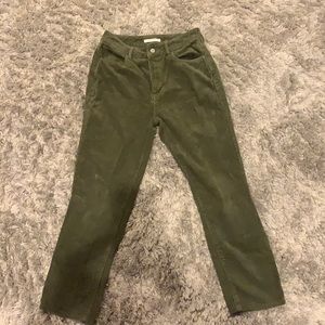 Green corduroy pants from pacsun